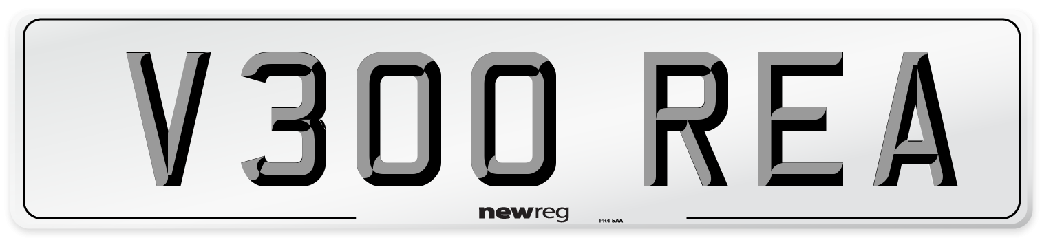 V300 REA Number Plate from New Reg